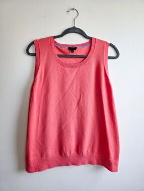 Talbots Coral Sleeveless Sweater Top